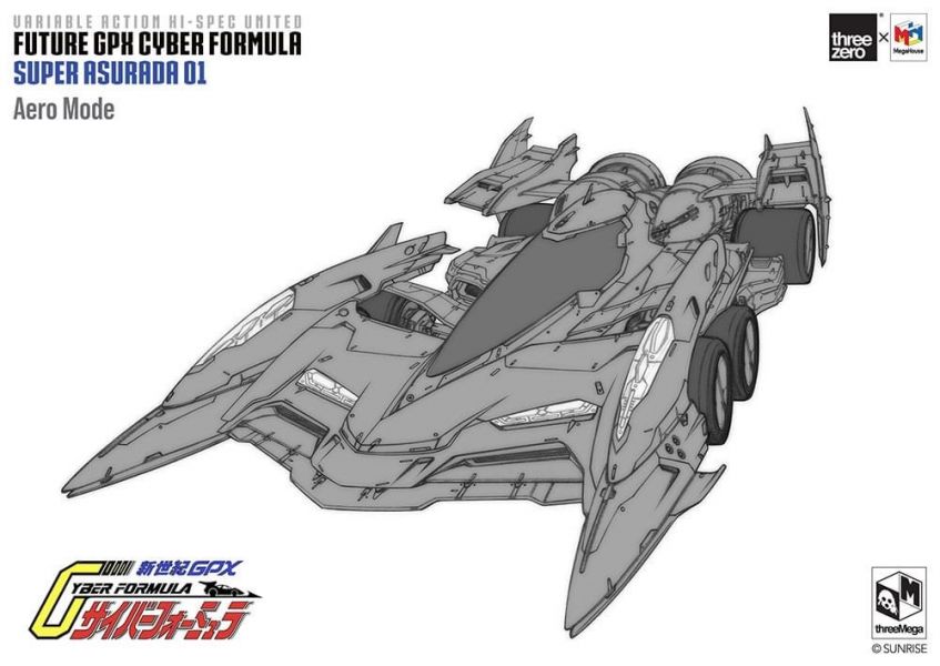 [即將預購 請點貨到通知] Megahouse x threezero VARIABLE ACTION Hi-SPEC UNITED 閃電霹靂車 （FUTURE GPX CYBER FORMULA) 第2彈 1/18 超級阿斯拉 01(Super Asurada 01) 已塗裝完成品     [即將預購 請點貨到通知] Megahouse x threezero VARIABLE ACTION Hi-SPEC UNITED 閃電霹靂車 （FUTURE GPX CYBER FORMULA) 第2彈 1/18 超級阿斯拉 01(Super Asurada 01) 已塗裝完成品    