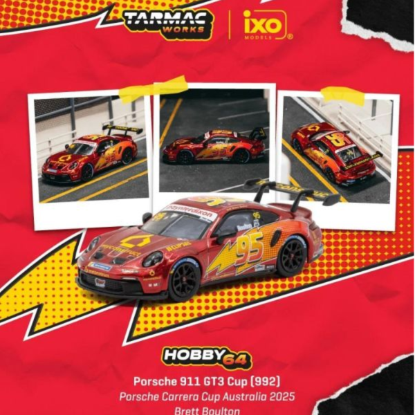 (預購) TARMAC WORKS 1/64 保時捷 HOBBY64 Porsche 911 GT3 Cup (992) Porsche Carrera Cup Australia 2025 T64-093-25CCA95 20260906 TARMAC WORKS 1/64 保時捷 HOBBY64 Porsche 911 GT3 Cup (992) Porsche Carrera Cup Australia 2025 T64-093-25CCA95