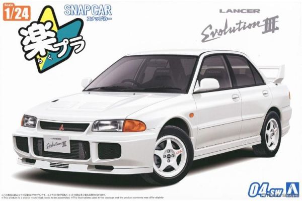 (預購) AOSHIMA 青島 樂Pla Snap Car 04-SW Lancer Evolution III GSR(CE9A) 1995 Scotia白 20260609 AOSHIMA 青島 樂Pla Snap Car 04-SW Lancer Evolution III GSR(CE9A) 1995 Scotia白