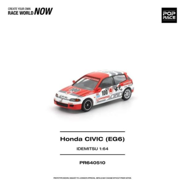 (預購) POP RACE 1/64 本田 HONDA CIVIC (EG6) IDEMITSU MOTION INFINITE PR640510 20260512 POP RACE 1/64 本田 HONDA CIVIC (EG6) IDEMITSU MOTION INFINITE PR640510