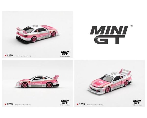 (預購) [吊卡版] MINIGT 1/64 日產 Nissan SILVIA (S15) LB-Super Silhouette AMOCULTURE RHD MGT01239-BL 20260507 [吊卡版] MINIGT 1/64 日產 Nissan SILVIA (S15) LB-Super Silhouette AMOCULTURE RHD MGT01239-BL