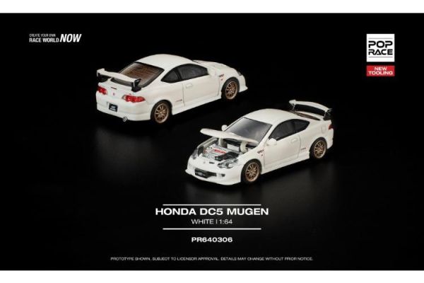 (預購) POP RACE 1/64 本田 Honda DC5 MUGEN WHITE PR640306 20260319 POP RACE 1/64 本田 Honda DC5 MUGEN WHITE PR640306