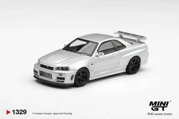 (預購) [吊卡版] MINIGT 1/64 日產 Nissan NISMO R34GT-R Z-tune Z-Tune Silver RHD MGT01329-BL 20260702 [吊卡版] MINIGT 1/64 日產 Nissan NISMO R34GT-R Z-tune Z-Tune Silver RHD MGT01329-BL