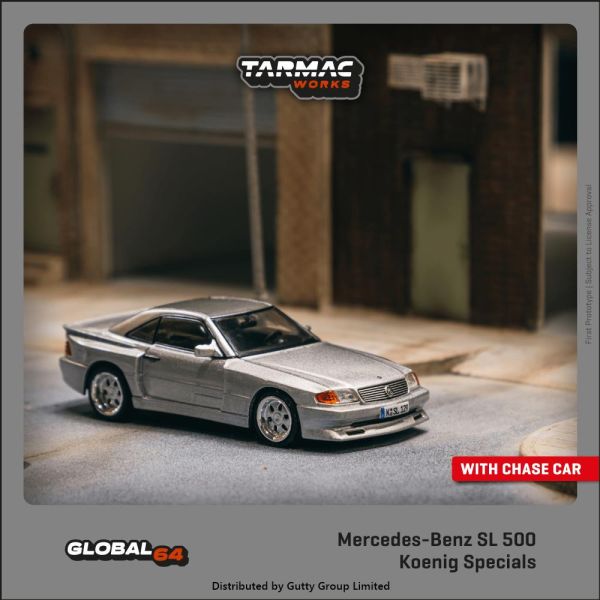 TARMAC WORKS 1/64 賓士 Mercedes-Benz SL 500 Koenig Specials 銀色 TARMAC WORKS 1/64 賓士 Mercedes-Benz SL 500 Koenig Specials 銀色