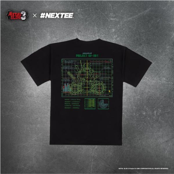NEXTee 合金彈頭MetalSlug Project-001 寬版短袖T恤 黑&白 NEXTee 合金彈頭MetalSlug Project-001 寬版短袖T恤 黑&白
