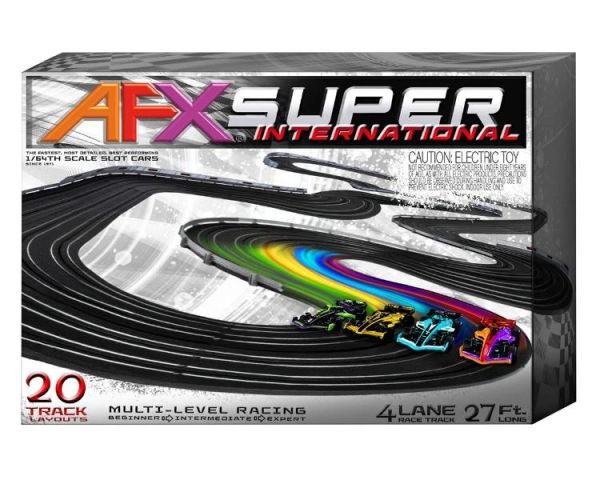 (預購) AFX Mega-G+ 1/64 Super International 4車道 HO電刷軌道車套組 含4台方程式賽車 22157 20260813 AFX Mega-G+ 1/64 Super International 4車道 HO電刷軌道車套組 含4台方程式賽車 22157