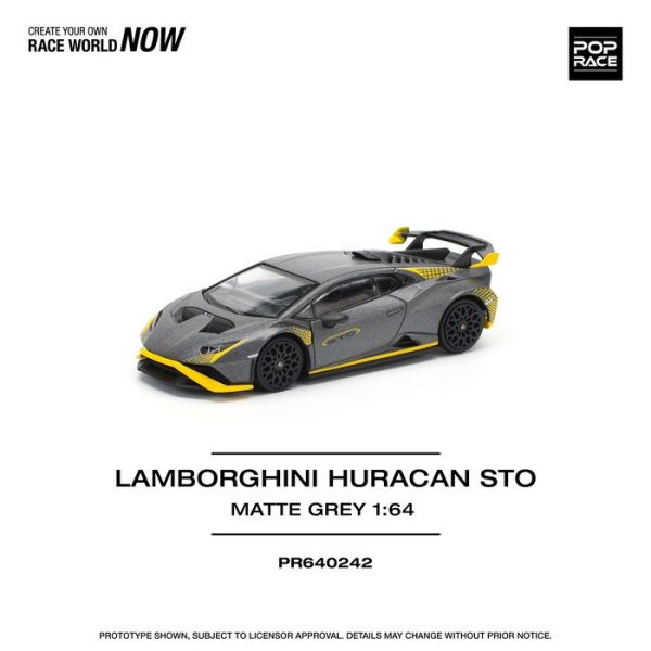 POP RACE 1/64 藍寶堅尼 LAMBORGHINI HURACAN STO MATTE GREY PR640242 POP RACE 1/64 藍寶堅尼 LAMBORGHINI HURACAN STO MATTE GREY PR640242