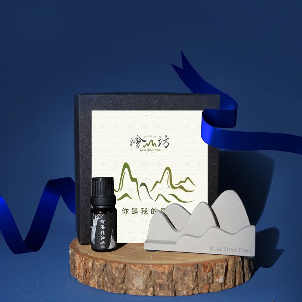 給我的靠山-山型名片架擴香石-職場開運 (ESG永續產品) 職場禮物,開運小物,男生禮物,名片架,擴香石,天然精油,辦公室小物,永續產品,檜木精油