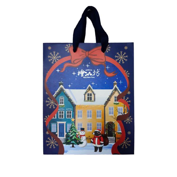 中型送禮提袋[適用於沐浴酣睡、水氧機等中型聖誕禮盒] 