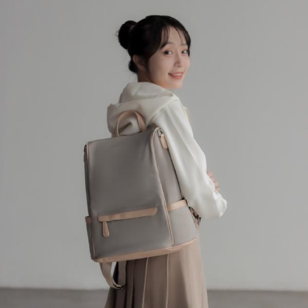 【防盜系列】【大款】Versa 後背托特兩用後背包｜落筆醇黑 14吋筆電後背包, 後背托特包, 兩用後背包, 通勤包推薦, 可放筆電包款, 大容量後背包, LINGWEI 後背包, 上班族包包, 旅行後背包