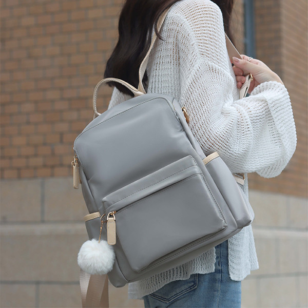 【防盜系列】3way升級防盜後背包-米白色 牛津千層後背包,多功能收納,防潑水牛津布,7個夾層,時尚設計,高品質材料,耐用背包,便捷旅行,时尚背包,日常使用,後背包