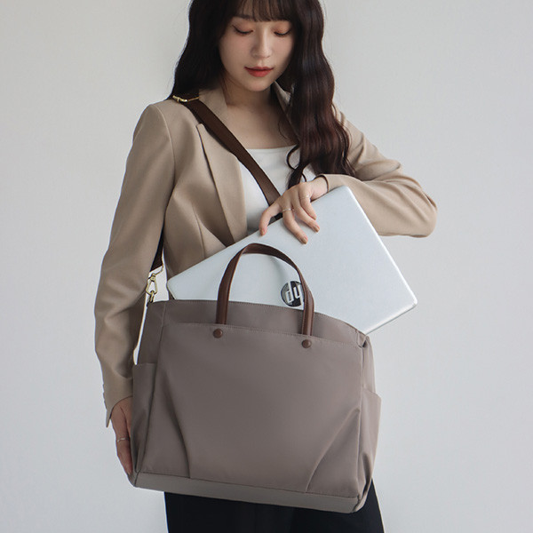 Muse Tote (15.6吋)大容量通勤托特電腦包-岩石灰 