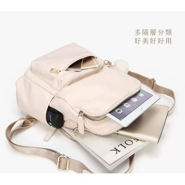 【基本款】3way輕量背包-米白色 