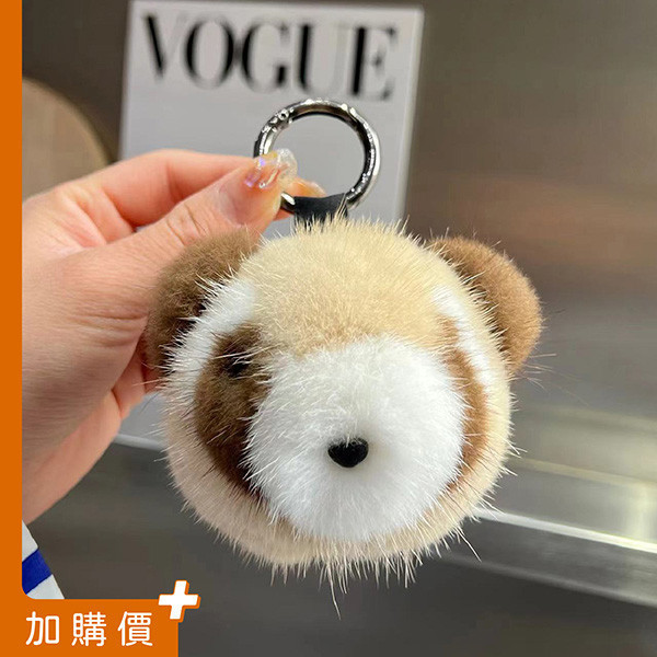 超可愛水貂毛小浣熊吊飾-可愛臉臉 水貂毛浣熊吊飾,小浣熊鑰匙圈,絨毛包包掛飾