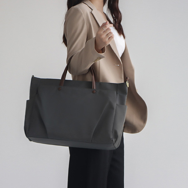 Muse Tote (15.6吋)大容量通勤托特電腦包-岩石灰 