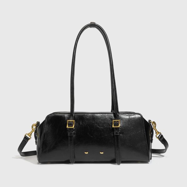 塞納晨光 | 法式復古長型手提托特包 手提托特包,長型包,法式復古包,麂皮包,亮面皮包,腋下包,East West Bag,質感女包,穿搭推薦,LINGWEI