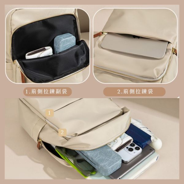 【可放A4】Signature 雙主袋極簡後背包｜乾淨霧灰 A4後背包, 雙主袋後背包, 極簡後背包, 通勤後背包, 上班族包包, 大容量後背包, LINGWEI 後背包, 文件包推薦, 都會後背包