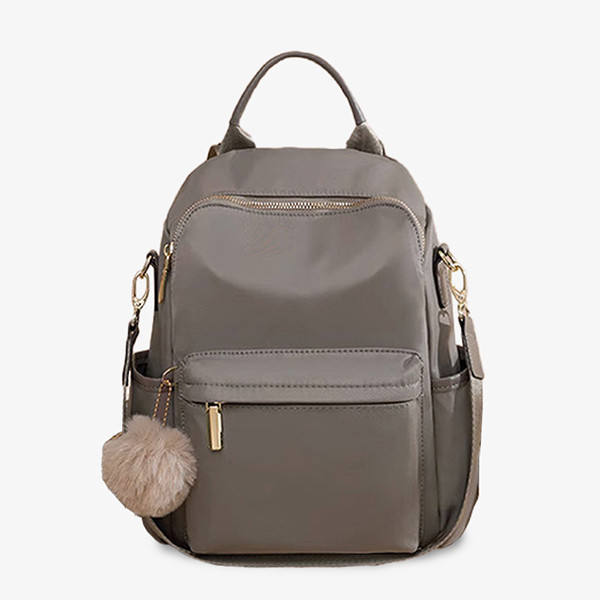 【防盜系列】復古色3way尼龍輕量後背包-暖栗咖啡色 牛津千層後背包,多功能收納,防潑水牛津布,7個夾層,時尚設計,高品質材料,耐用背包,便捷旅行,时尚背包,日常使用,後背包