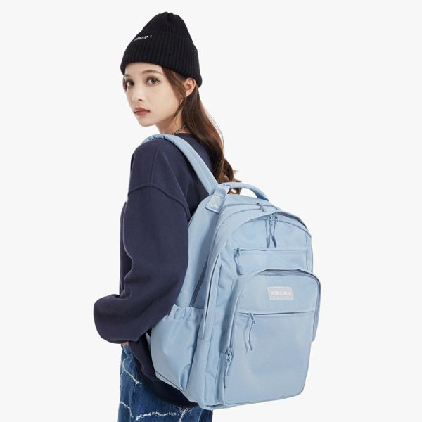 【雙主袋設計】商務/旅行/上學後背包-14吋 牛津千層後背包,多功能收納,防潑水牛津布,7個夾層,時尚設計,高品質材料,耐用背包,便捷旅行,时尚背包,日常使用,後背包