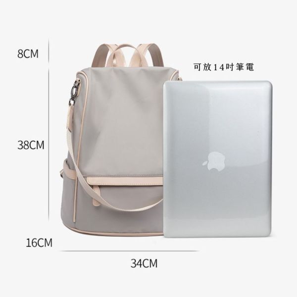 【可放14吋筆電】Versa 後背托特兩用後背包｜素描霧灰 14吋筆電後背包, 後背托特包, 兩用後背包, 通勤包推薦, 可放筆電包款, 大容量後背包, LINGWEI 後背包, 上班族包包, 旅行後背包