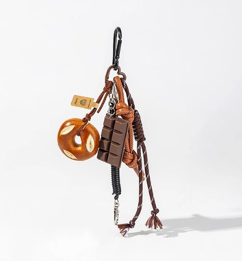 貝果+磚塊巧克力7件套吊飾 貝果吊飾,巧克力吊飾,7件套,可愛吊飾,LINGWEI,小夥伴系列,麵包吊飾,巧克力配件,療癒小物,包包吊飾