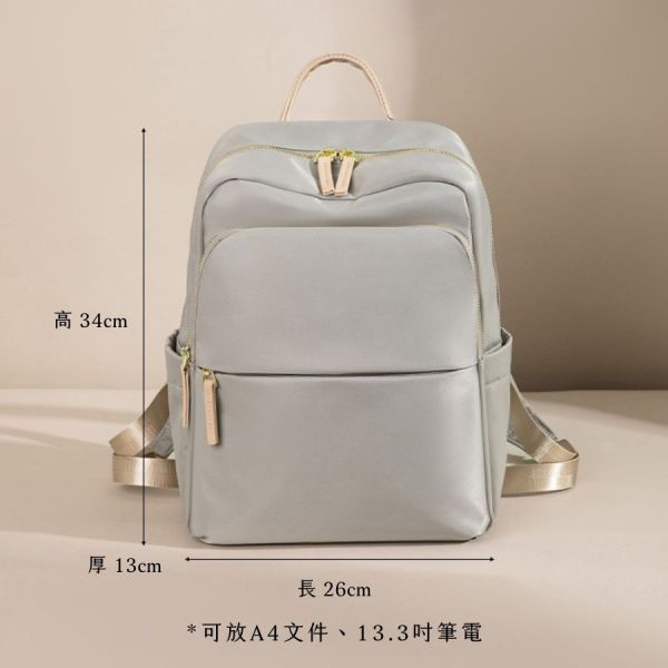 【可放A4】Signature 雙主袋極簡後背包｜乾淨霧灰 A4後背包, 雙主袋後背包, 極簡後背包, 通勤後背包, 上班族包包, 大容量後背包, LINGWEI 後背包, 文件包推薦, 都會後背包