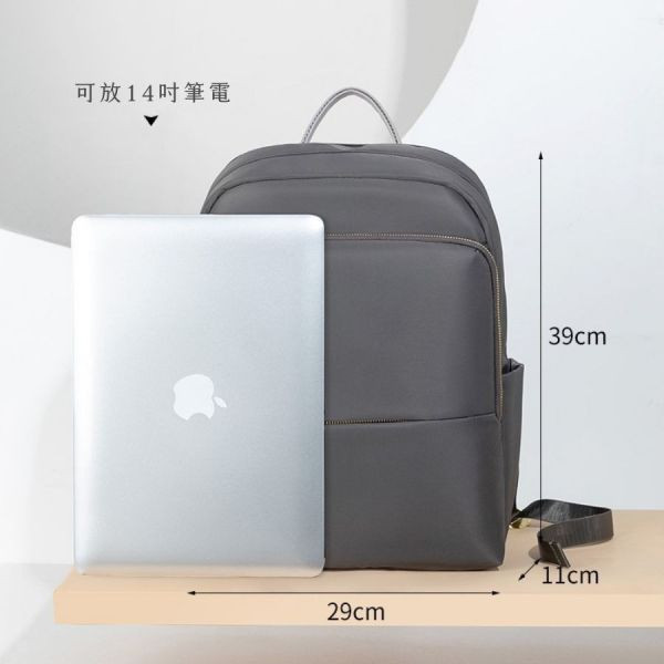 【可放14吋筆電】Signature 雙主袋極簡後背包｜石墨深灰 14吋筆電後背包, 後背托特包, 兩用後背包, 通勤包推薦, 可放筆電包款, 大容量後背包, LINGWEI 後背包, 上班族包包, 旅行後背包