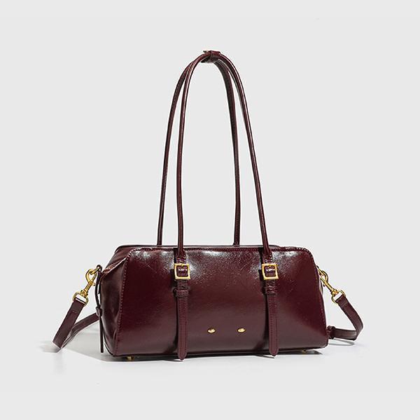 塞納晨光 | 法式復古長型手提托特包 手提托特包,長型包,法式復古包,麂皮包,亮面皮包,腋下包,East West Bag,質感女包,穿搭推薦,LINGWEI