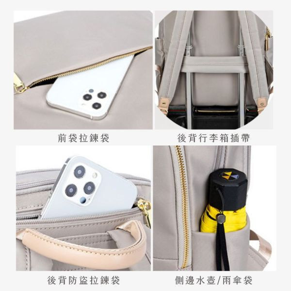 【可放14吋筆電】Signature 雙主袋極簡後背包｜敘事墨藍 14吋筆電後背包, 後背托特包, 兩用後背包, 通勤包推薦, 可放筆電包款, 大容量後背包, LINGWEI 後背包, 上班族包包, 旅行後背包