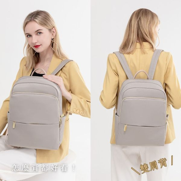 【可放14吋筆電】Signature 雙主袋極簡後背包｜敘事墨藍 14吋筆電後背包, 後背托特包, 兩用後背包, 通勤包推薦, 可放筆電包款, 大容量後背包, LINGWEI 後背包, 上班族包包, 旅行後背包