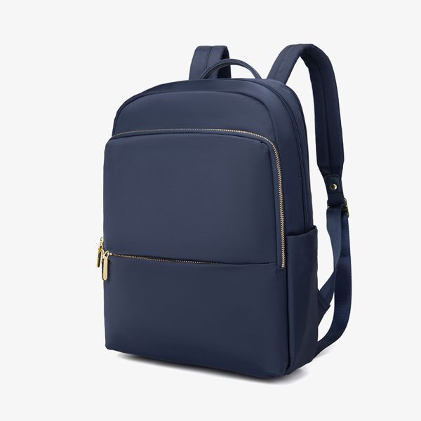 【可放14吋筆電】Signature 雙主袋極簡後背包｜敘事墨藍 14吋筆電後背包, 後背托特包, 兩用後背包, 通勤包推薦, 可放筆電包款, 大容量後背包, LINGWEI 後背包, 上班族包包, 旅行後背包
