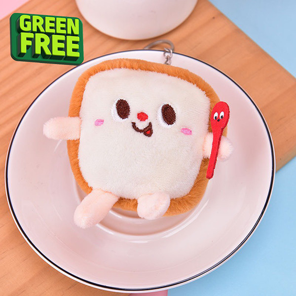 吐司君 Toasty 吐司君 Toasty,可愛吊飾,吐司吊飾,早餐吊飾,LINGWEI,小夥伴系列,吊飾禮物,療癒小物,可愛小物,包包吊飾