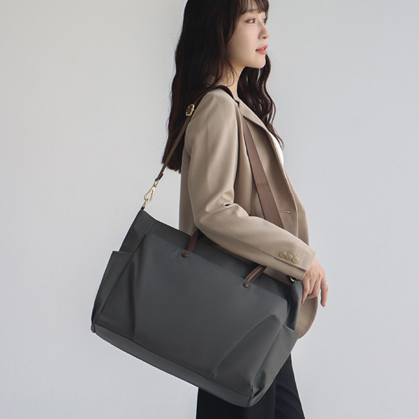 Muse Tote (15.6吋)大容量通勤托特電腦包-岩石灰 