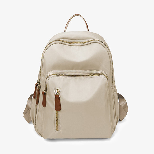 【防盜系列】簡約防盜牛津後背包-灰色 牛津千層後背包,多功能收納,防潑水牛津布,7個夾層,時尚設計,高品質材料,耐用背包,便捷旅行,时尚背包,日常使用,後背包