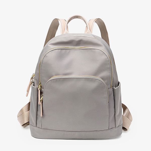 【防盜系列】牛津千層後背包-M款-杏拚棕色 牛津千層後背包,大後背包,A4 後背包,多層收納背包,LINGWEI,大容量背包,牛津布後背包,通勤背包,防潑水背包