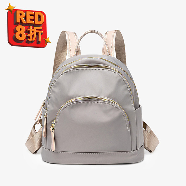 【防盜系列】牛津千層後背包-S款-冰川灰 牛津千層後背包,小後背包,iPad mini 後背包,多層收納後背包,LINGWEI,輕量通勤包,牛津布後背包,小款後背包,防潑水背包