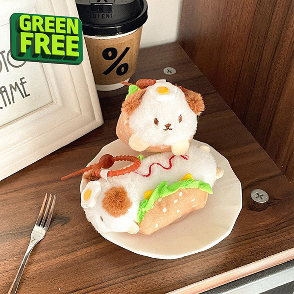 熱狗蛋堡 Sunny Dog 熱狗蛋堡 Sunny Dog,可愛吊飾,早餐吊飾,漢堡吊飾,可愛小狗吊飾,LINGWEI,小夥伴系列,吊飾禮物,療癒小物,包包吊飾