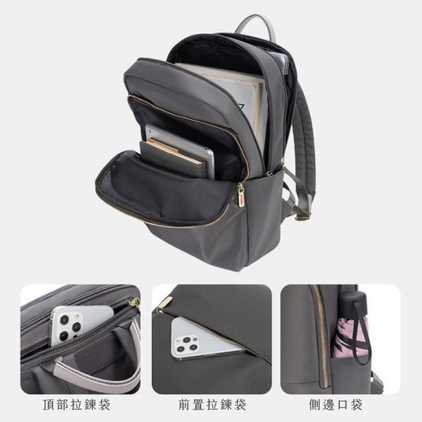 【可放14吋筆電】Signature 雙主袋極簡後背包｜經典極黑 14吋筆電後背包, 後背托特包, 兩用後背包, 通勤包推薦, 可放筆電包款, 大容量後背包, LINGWEI 後背包, 上班族包包, 旅行後背包