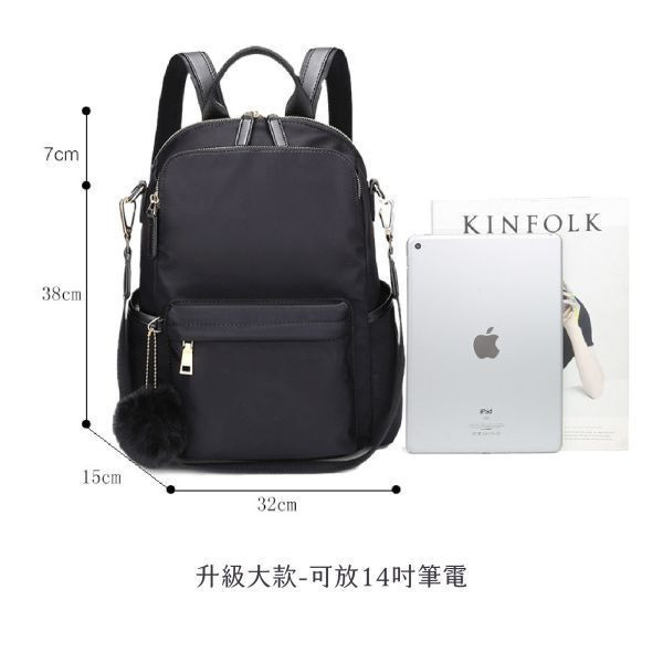 【升級系列】大款3way大開口輕量後背包-升級大款耀黑色 