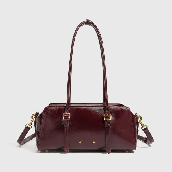 塞納晨光 | 法式復古長型手提托特包 手提托特包,長型包,法式復古包,麂皮包,亮面皮包,腋下包,East West Bag,質感女包,穿搭推薦,LINGWEI