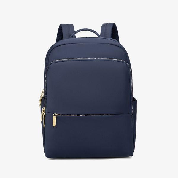【可放14吋筆電】Signature 雙主袋極簡後背包｜敘事墨藍 14吋筆電後背包, 後背托特包, 兩用後背包, 通勤包推薦, 可放筆電包款, 大容量後背包, LINGWEI 後背包, 上班族包包, 旅行後背包