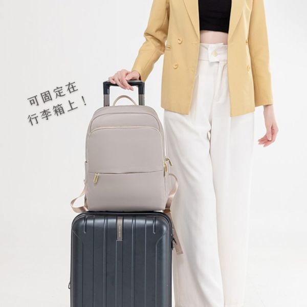 【可放14吋筆電】Signature 雙主袋極簡後背包｜乾淨霧灰 14吋筆電後背包, 後背托特包, 兩用後背包, 通勤包推薦, 可放筆電包款, 大容量後背包, LINGWEI 後背包, 上班族包包, 旅行後背包