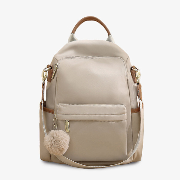 【防盜系列】復古色3way尼龍輕量後背包-石墨灰色 牛津千層後背包,多功能收納,防潑水牛津布,7個夾層,時尚設計,高品質材料,耐用背包,便捷旅行,时尚背包,日常使用,後背包