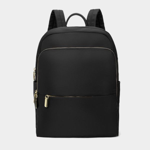 【可放14吋筆電】Signature 雙主袋極簡後背包｜經典極黑 14吋筆電後背包, 後背托特包, 兩用後背包, 通勤包推薦, 可放筆電包款, 大容量後背包, LINGWEI 後背包, 上班族包包, 旅行後背包