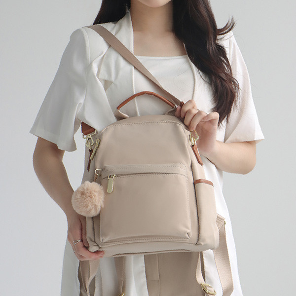 【防盜系列】3way升級防盜後背包-煙霧白色 牛津千層後背包,多功能收納,防潑水牛津布,7個夾層,時尚設計,高品質材料,耐用背包,便捷旅行,时尚背包,日常使用,後背包