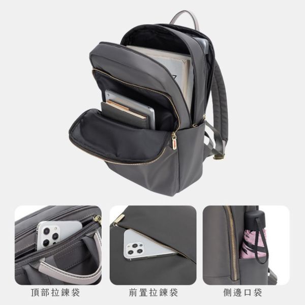 【可放14吋筆電】Signature 雙主袋極簡後背包｜石墨深灰 14吋筆電後背包, 後背托特包, 兩用後背包, 通勤包推薦, 可放筆電包款, 大容量後背包, LINGWEI 後背包, 上班族包包, 旅行後背包