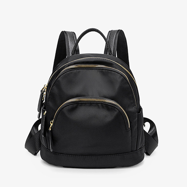 【防盜系列】牛津千層後背包-S款-杏拚棕色 牛津千層後背包,小後背包,iPad mini 後背包,多層收納後背包,LINGWEI,輕量通勤包,牛津布後背包,小款後背包,防潑水背包