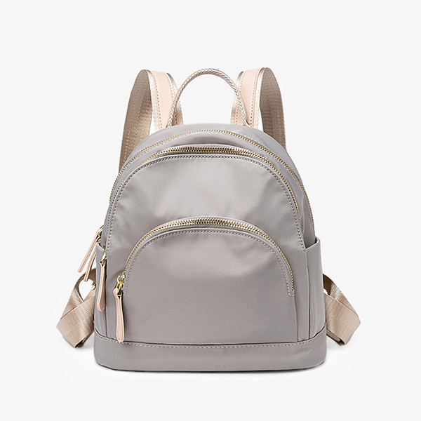 【防盜系列】牛津千層後背包-S款-杏拚棕色 牛津千層後背包,小後背包,iPad mini 後背包,多層收納後背包,LINGWEI,輕量通勤包,牛津布後背包,小款後背包,防潑水背包