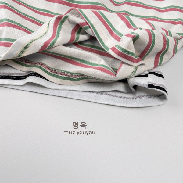 日常風格條紋短tee 