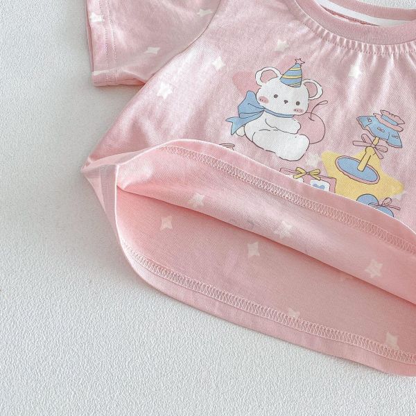 滿印點點兔兔短tee 